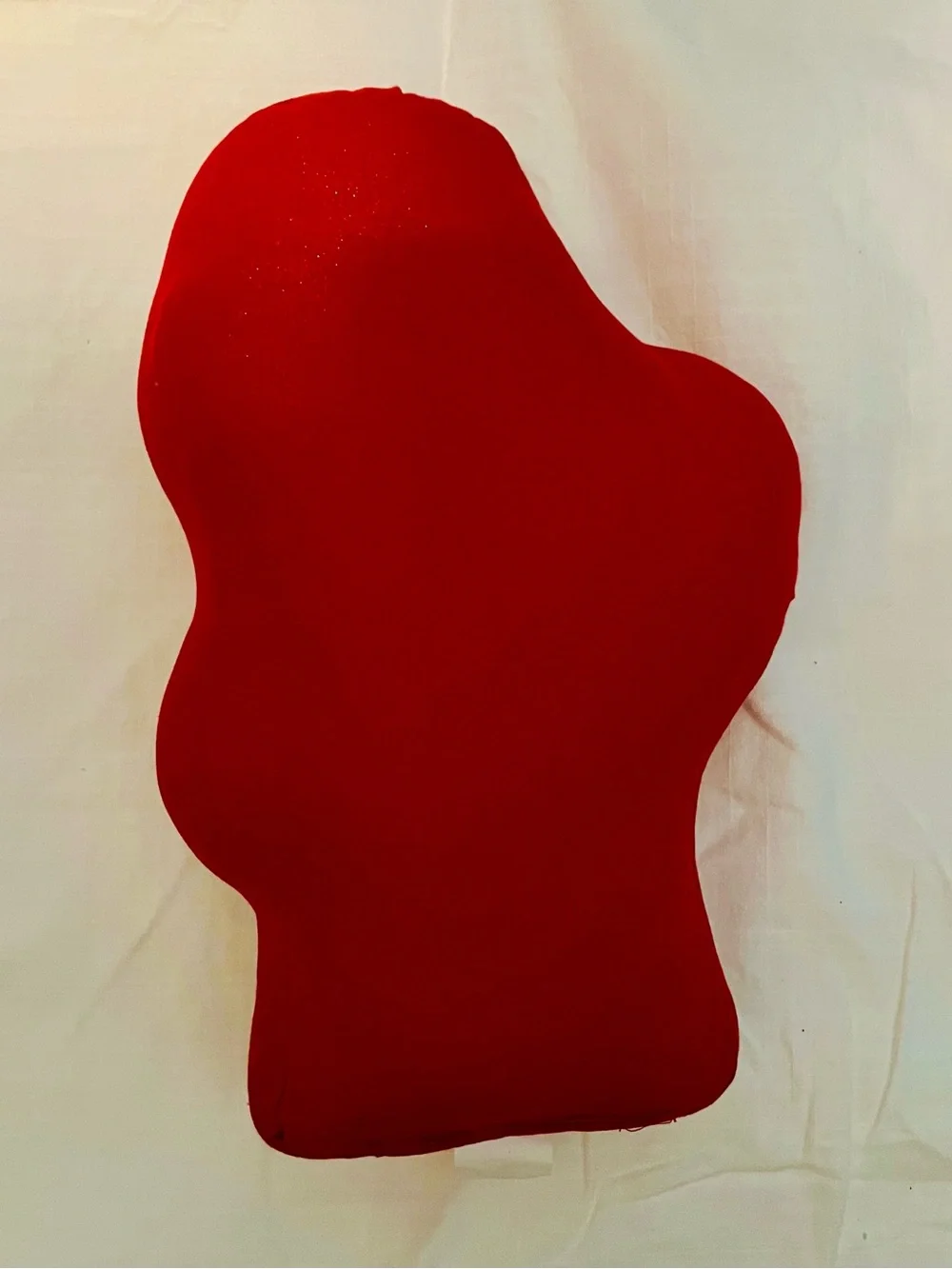 Plush Teddy Bear Accent Pillow in Red with Top Hat Design